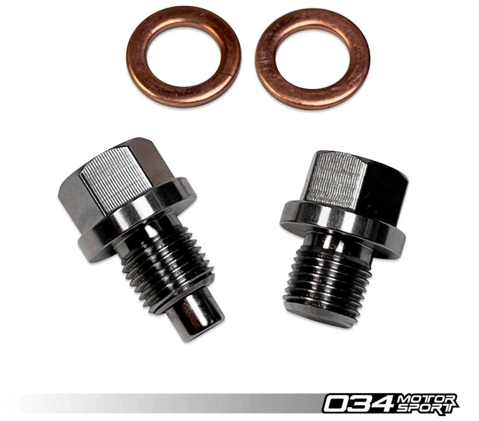 034Motorsport Rear Differential Magnetic Drain Plug Kit, Audi 8J/8P/8V/8V.5/8S/8Y Quattro Vehicles, VW Mk5/Mk6/Mk7/Mk7.5/Mk8 4Motion Vehicles