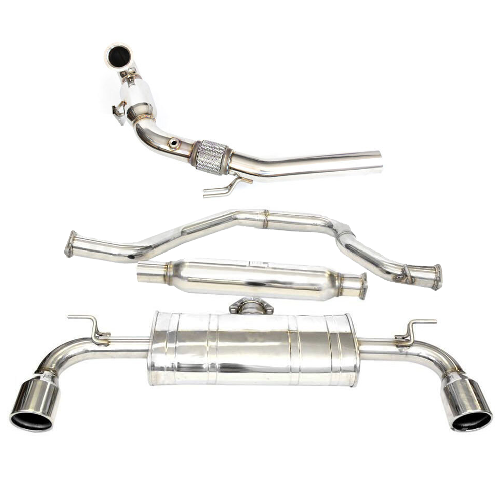 Invidia Q300 Turbo Back Exhaust w/SS Tips - VW Golf GTI Mk7