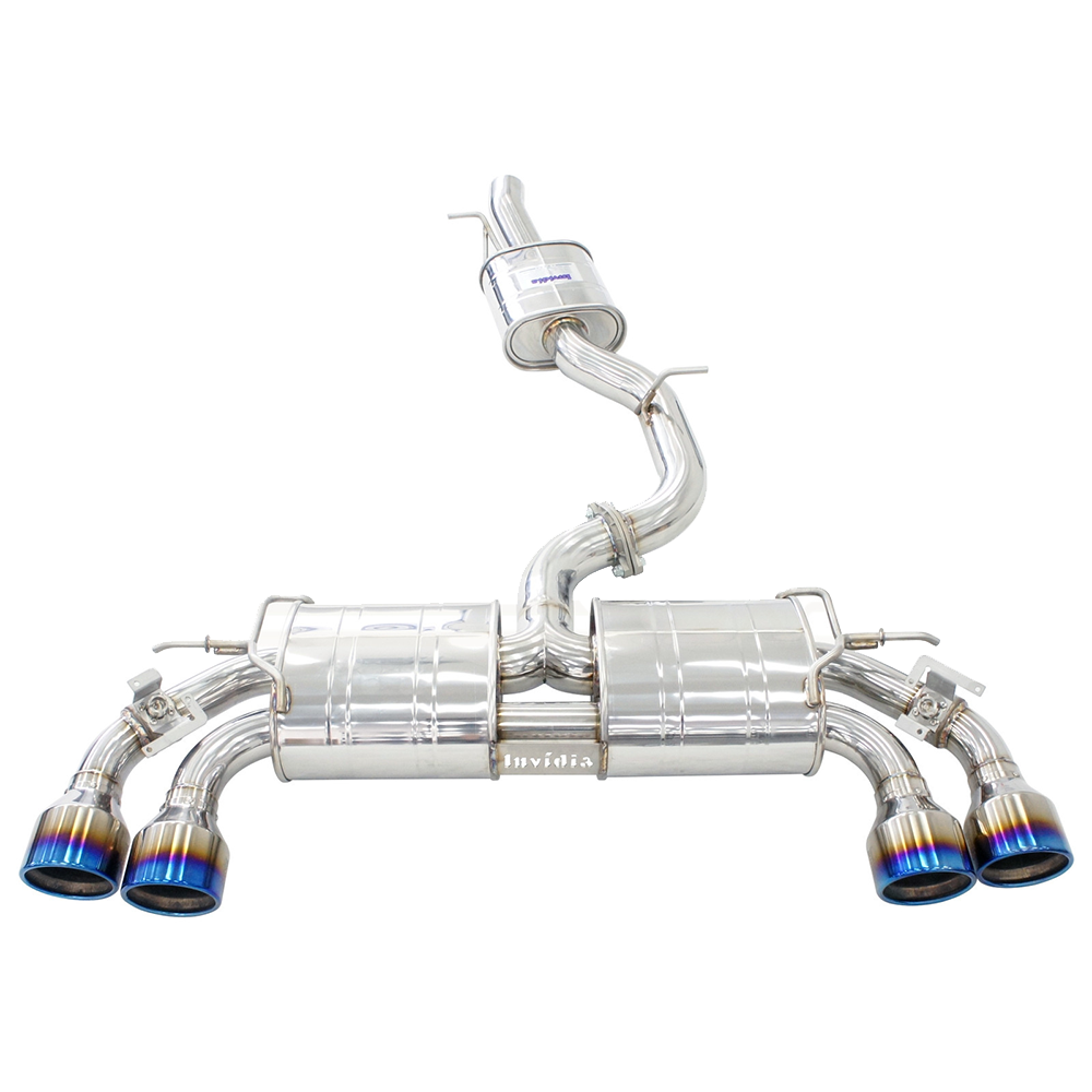 Invidia R400 Valved Cat Back Exhaust w/Round Tips - VW Golf R Mk7.5