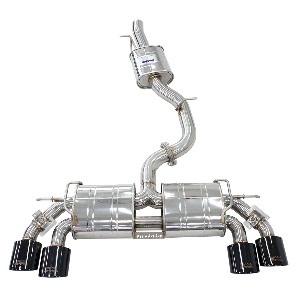 Invidia R400 "Signature Edition" Valved Cat Back Exhaust w/Oval Black Tips - VW Golf R Mk7