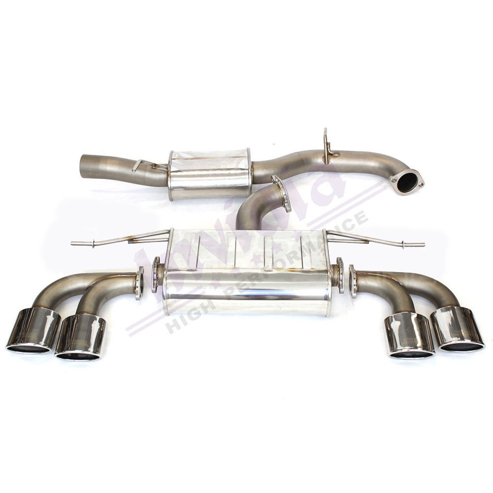 Invidia Q300 Non-Valved Catback Exhaust w/Oval SS Rolled Tips - VW Golf R Mk7