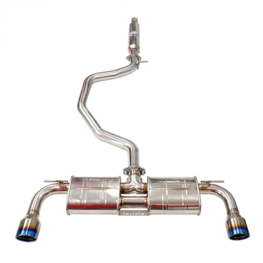 Invidia R400 Cat Back Exhaust w/Round Ti Tips - VW Golf GTI Mk8