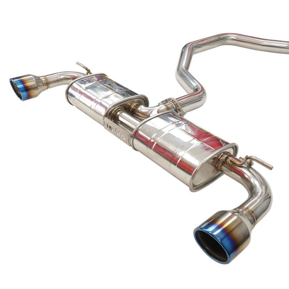 Invidia R400 Cat Back Exhaust w/Round Ti Tips - VW Golf GTI Mk8