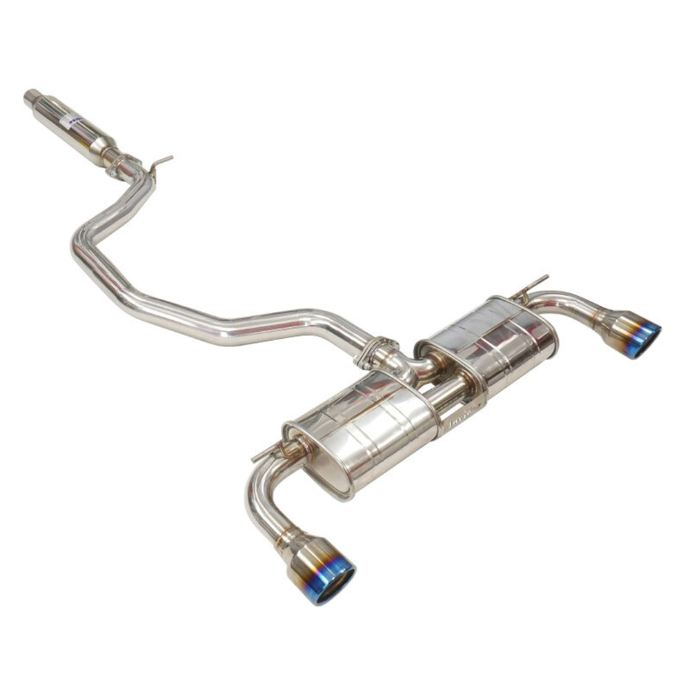 Invidia R400 Cat Back Exhaust w/Round Ti Tips - VW Golf GTI Mk8