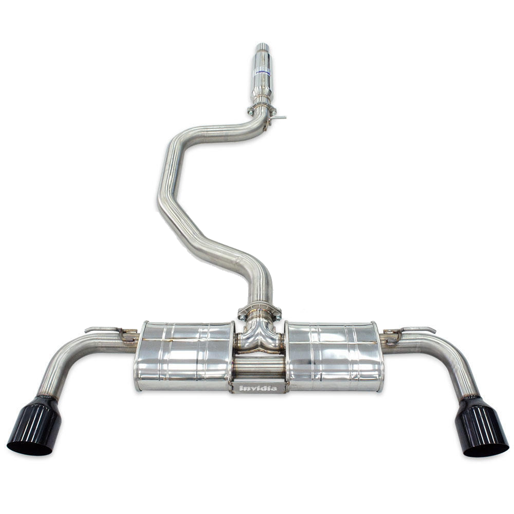 Invidia R400 "Signature Edition" Cat Back Exhaust w/Round Black Tips - VW Golf GTI Mk8