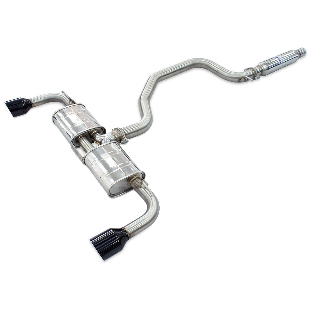 Invidia R400 "Signature Edition" Cat Back Exhaust w/Round Black Tips - VW Golf GTI Mk8